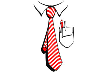 Shirt with tie Boss t shirt template vector