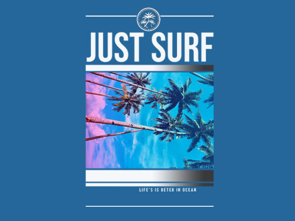 Just surf vector clipart