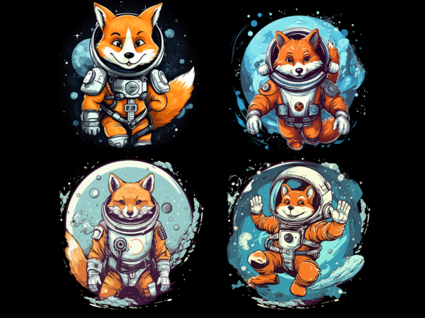Happy astronaut fox space explorer t shirt design graphic, happy astronaut fox space explorer best seller tshirt design, happy astronaut fox space explorer png file design