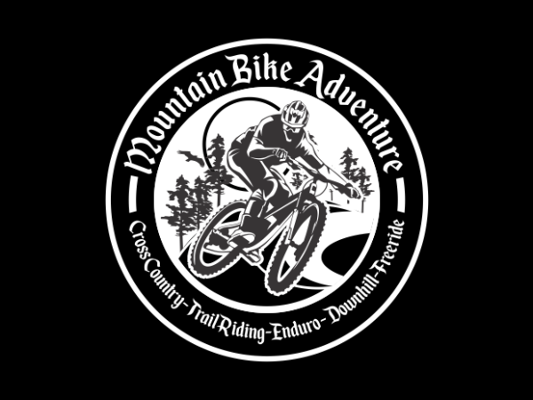Mountain bike adventure t shirt designs for sale