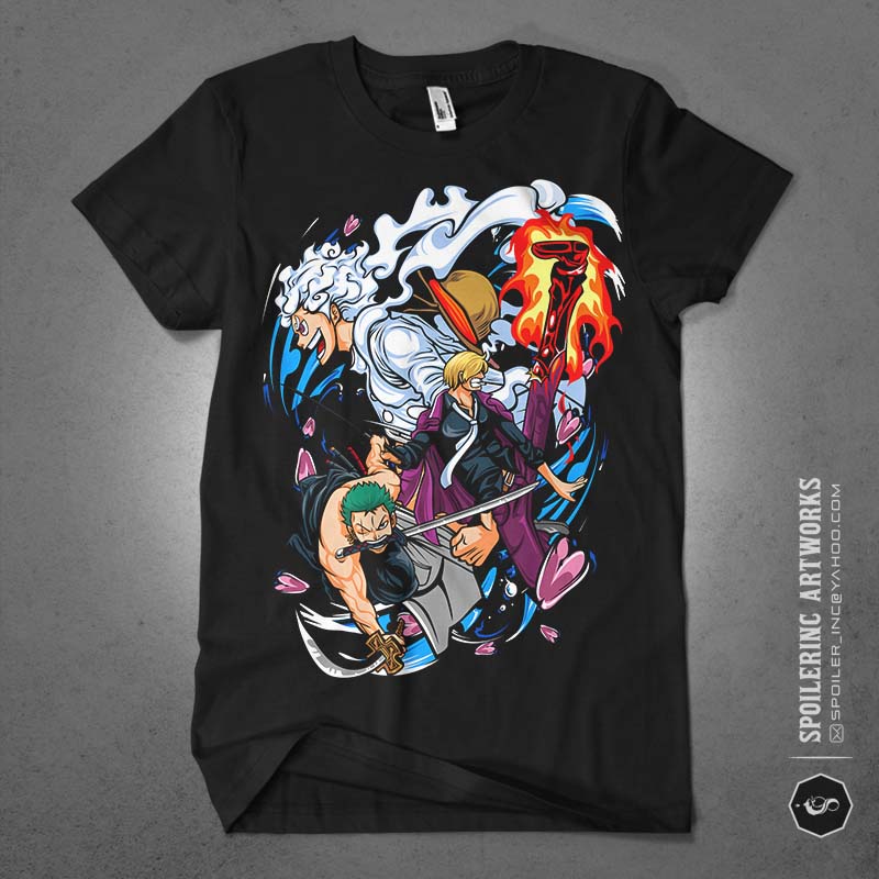 populer anime lover tshirt design bundle illustration part 2