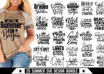 Beach SVG Bundle, Summer SVG Bundle, Svg t shirt template