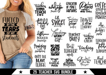 Teacher SVG Bundle t shirt designs for sale