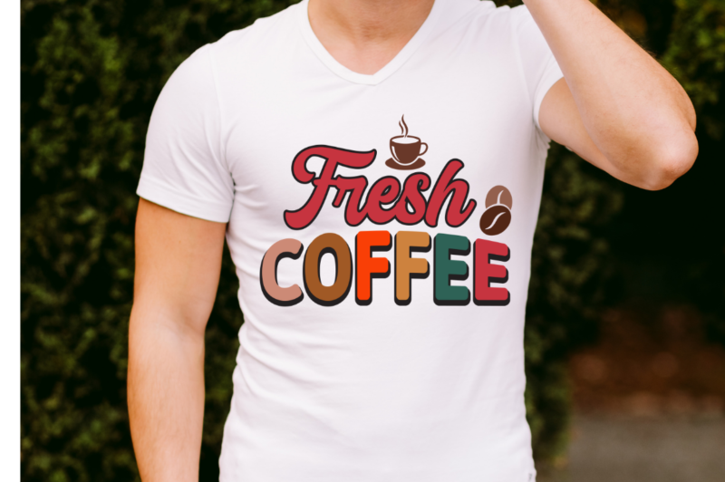 Coffee T-Shirt Bundle,Coffee Svg Design T-Shirt Bundle