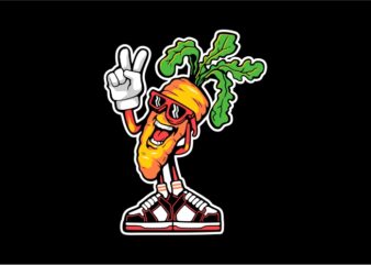 Carrot Character t shirt vector file