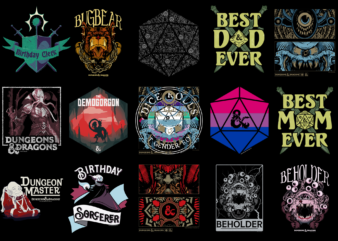 15 Dungeons And Dragons shirt Designs Bundle For Commercial Use Part 1, Dungeons And Dragons T-shirt, Dungeons And Dragons png file, Dungeons And Dragons digital file, Dungeons And Dragons gift,