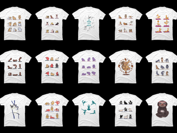 15 yoga shirt designs bundle for commercial use part 1, yoga t-shirt, yoga png file, yoga digital file, yoga gift, yoga download, yoga design