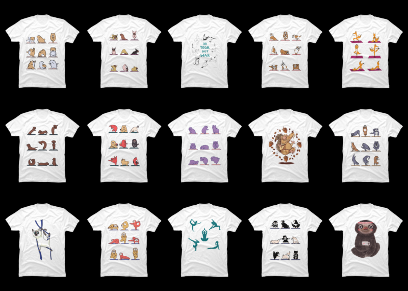 15 Yoga Shirt Designs Bundle For Commercial Use Part 1, Yoga T-shirt, Yoga png file, Yoga digital file, Yoga gift, Yoga download, Yoga design