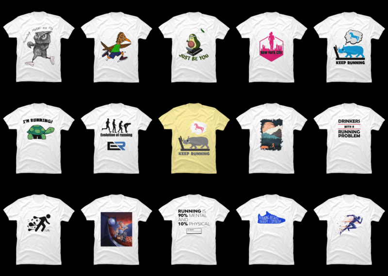 15 Running shirt Designs Bundle For Commercial Use Part 1, Running T-shirt, Running png file, Running digital file, Running gift, Running download, Running design DBH