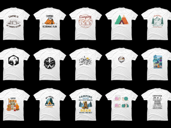 15 camping shirt designs bundle for commercial use part 1, camping t-shirt, camping png file, camping digital file, camping gift, camping download, camping design