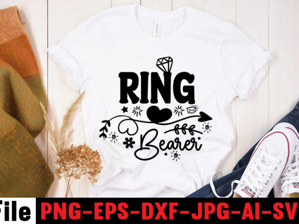 Ring bearer t-shirt design,all of me loves all of you t-shirt design,wedding svg, bride svg, wedding svg files, bridesmaid svg, mr and mrs svg, bridal shower svg , bridal party
