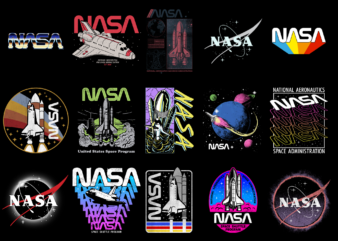 15 nasa shirt designs bundle for commercial use part 2, nasa t-shirt, nasa png file, nasa digital file, nasa gift, nasa download, nasa design