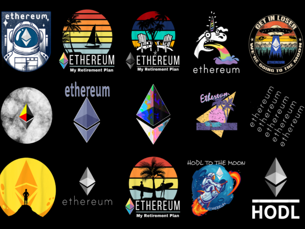 15 ethereum shirt designs bundle for commercial use part 3, ethereum t-shirt, ethereum png file, ethereum digital file, ethereum gift, ethereum download, ethereum design