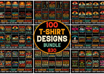 100 T-Shirt Design Bundle 3