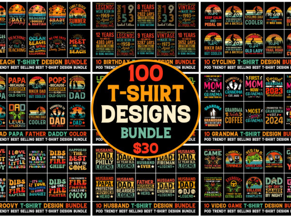 100 t-shirt design bundle 3