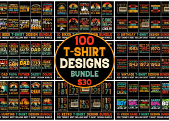 100 T-Shirt Design Bundle 5