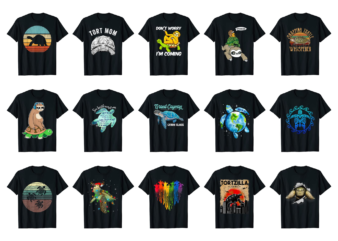15 Turtle Shirt Designs Bundle For Commercial Use Part 4, Turtle T-shirt, Turtle png file, Turtle digital file, Turtle gift, Turtle download, Turtle design