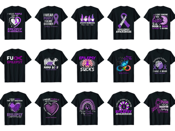15 epilepsy awareness shirt designs bundle for commercial use part 4, epilepsy awareness t-shirt, epilepsy awareness png file, epilepsy awareness digital file, epilepsy awareness gift, epilepsy awareness download, epilepsy awareness design