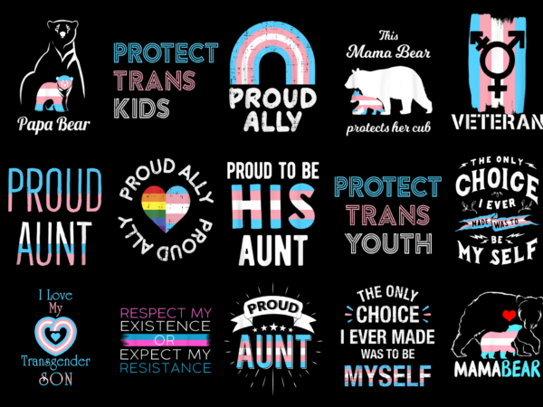 15 transgender shirt designs bundle for commercial use part 3, transgender t-shirt, transgender png file, transgender digital file, transgender gift, transgender download, transgender design