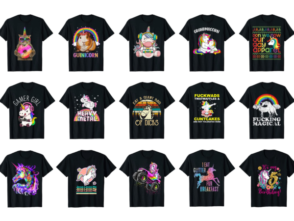 15 unicorn shirt designs bundle for commercial use part 4, unicorn t-shirt, unicorn png file, unicorn digital file, unicorn gift, unicorn download, unicorn design