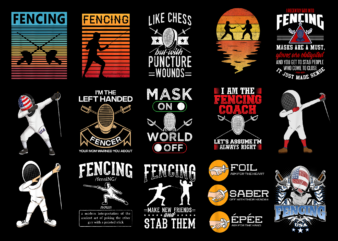 15 Fencing Shirt Designs Bundle For Commercial Use Part 3, Fencing T-shirt, Fencing png file, Fencing digital file, Fencing gift, Fencing download, Fencing design