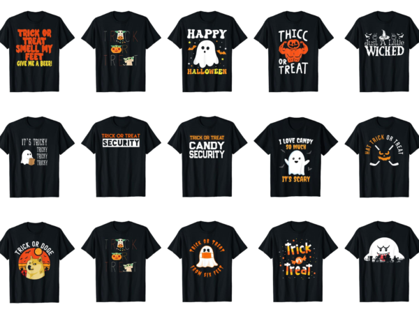 15 trick or treat shirt designs bundle for commercial use part 1, trick or treat t-shirt, trick or treat png file, trick or treat digital file, trick or treat gift,