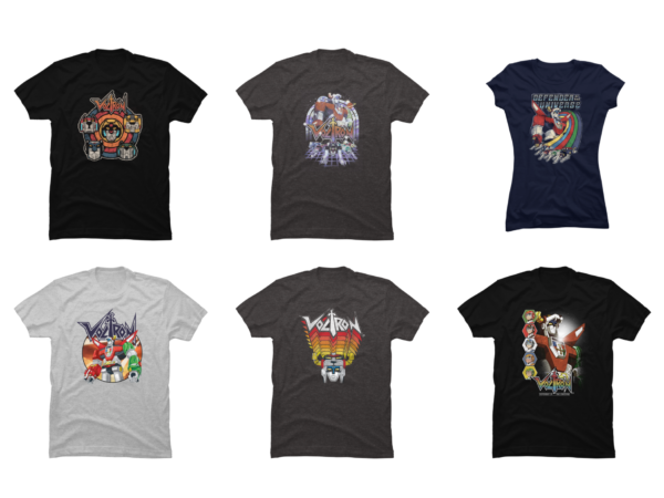 6 voltron shirt designs bundle for commercial use, voltron t-shirt, voltron png file, voltron digital file, voltron gift, voltron download, voltron design