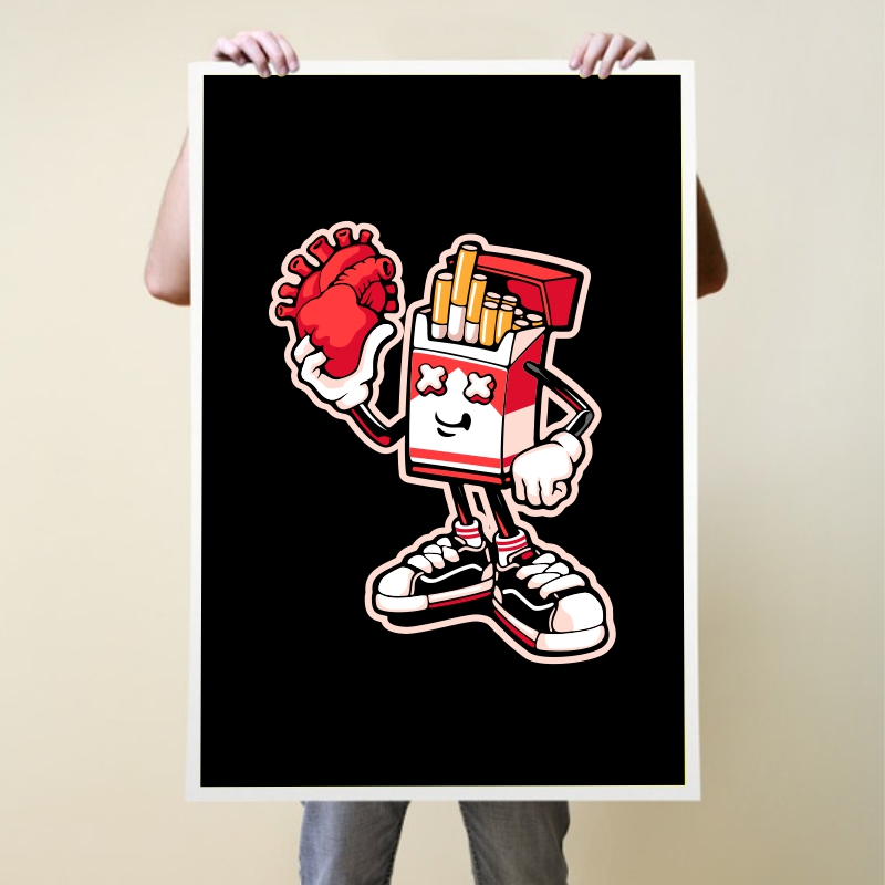 Vector funny illustration Cigarette