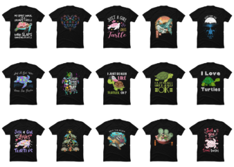 15 Turtle shirt Designs Bundle For Commercial Use Part 2, Turtle T-shirt, Turtle png file, Turtle digital file, Turtle gift, Turtle download, Turtle design DBH