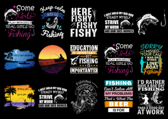 15 Fishing shirt Designs Bundle For Commercial Use Part 2, Fishing T-shirt, Fishing png file, Fishing digital file, Fishing gift, Fishing download, Fishing design