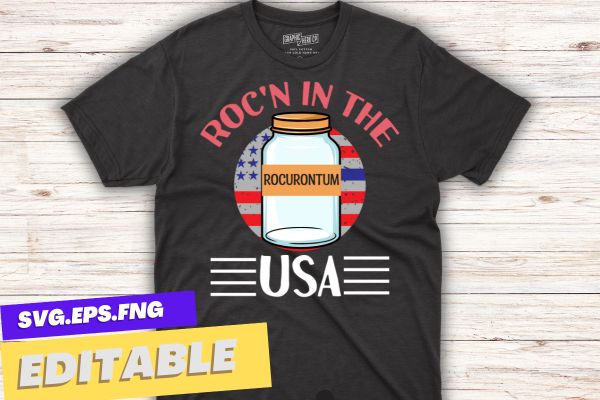 Roc’n in the usa funny american flag t shirt design vector, graphic, apparel, cool, font, grung