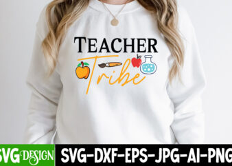 Teacher tribe T-Shirt Design, Teacher tribe Vector T-Shirt Design On Sale, 1 teacher svg, 100 day shirts for teachers, 1st Day Of Pre K Svg, 1st Day of School, 1st