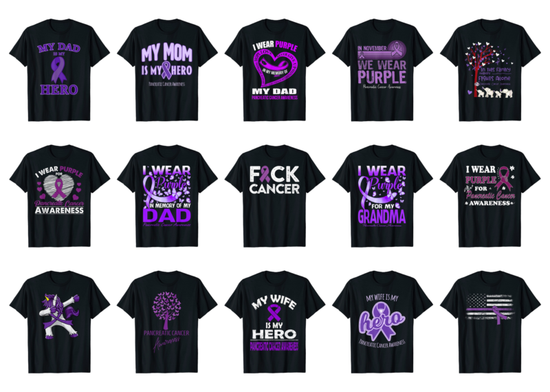 15 Pancreatic Cancer Awareness Shirt Designs Bundle For Commercial Use Part 4, Pancreatic Cancer Awareness T-shirt, Pancreatic Cancer Awareness png file, Pancreatic Cancer Awareness digital file, Pancreatic Cancer Awareness gift,