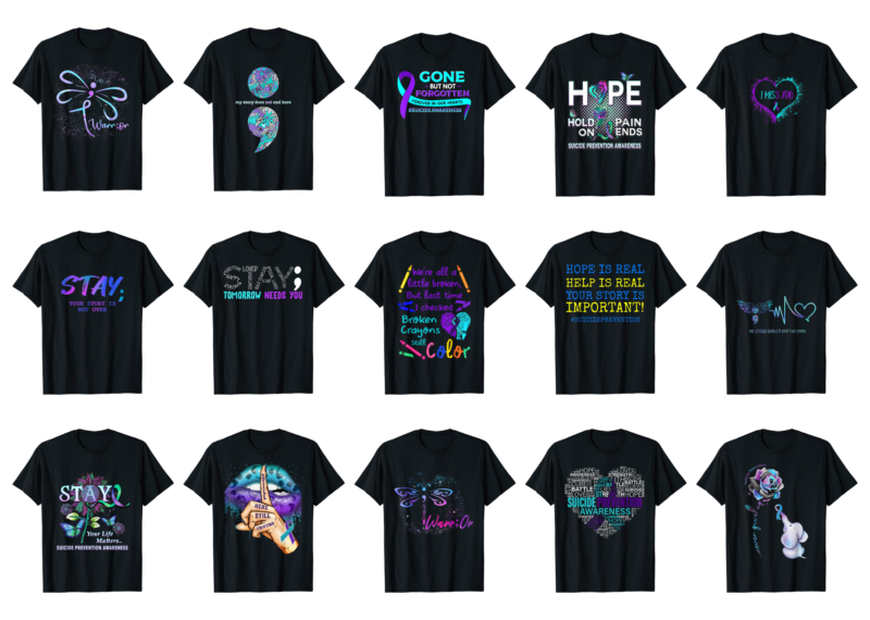 15 Suicide Prevention Shirt Designs Bundle For Commercial Use Part 4, Suicide Prevention T-shirt, Suicide Prevention png file, Suicide Prevention digital file, Suicide Prevention gift, Suicide Prevention download, Suicide Prevention design