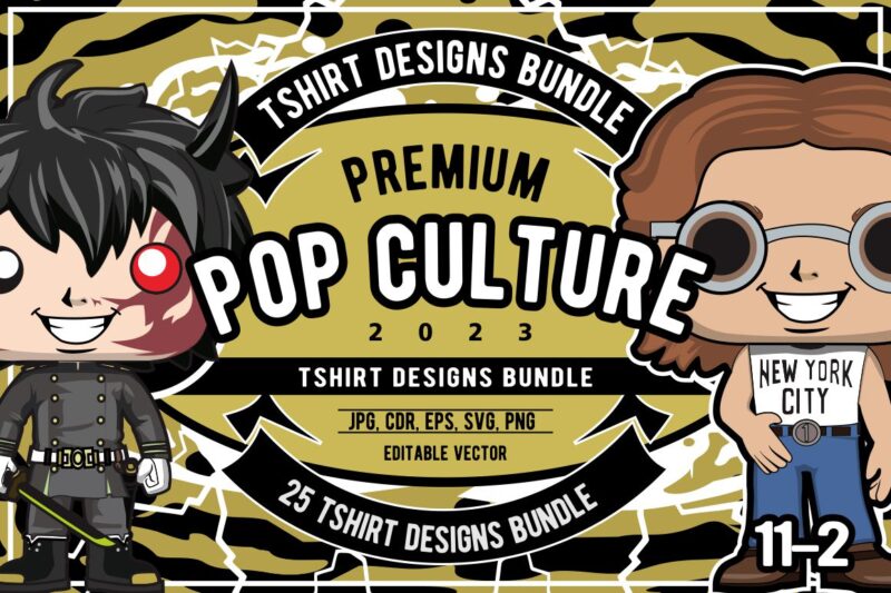 t-shirt vector 25 pop culture tshirt designs bundle #11_2