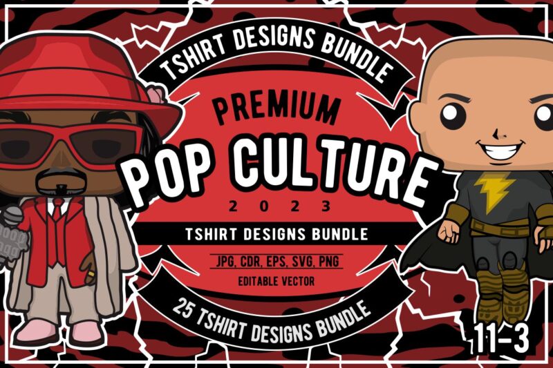 25 pop culture tshirt designs bundle #11_3