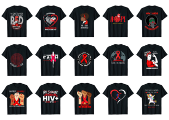 15 World AIDS Day Shirt Designs Bundle For Commercial Use Part 4, World AIDS Day T-shirt, World AIDS Day png file, World AIDS Day digital file, World AIDS Day gift,