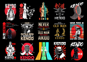 15 Kendo Shirt Designs Bundle For Commercial Use Part 3, Kendo T-shirt, Kendo png file, Kendo digital file, Kendo gift, Kendo download, Kendo design