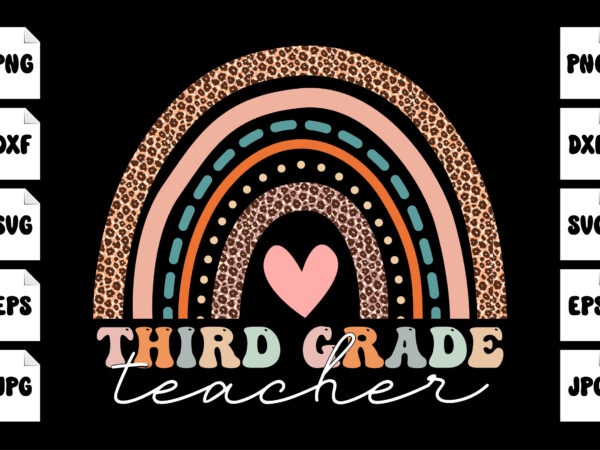 Third grade teacher groovy hello kindergarten vibes retro teacher back to school svg, hello kindergarten svg, back to school svg t-shirt design template