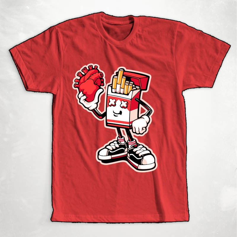 Vector funny illustration Cigarette