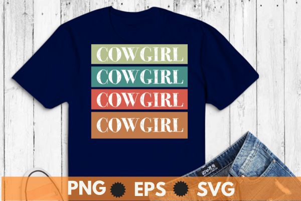 Cowgirl vintage t shirt design vector, scottish funny, highland cows girl-gifts, farmer cowgirl scottish, funny, saying,