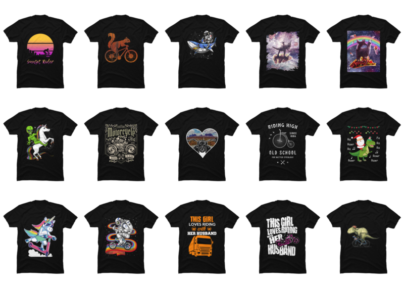 15 Riding shirt Designs Bundle For Commercial Use Part 3, Riding T ...