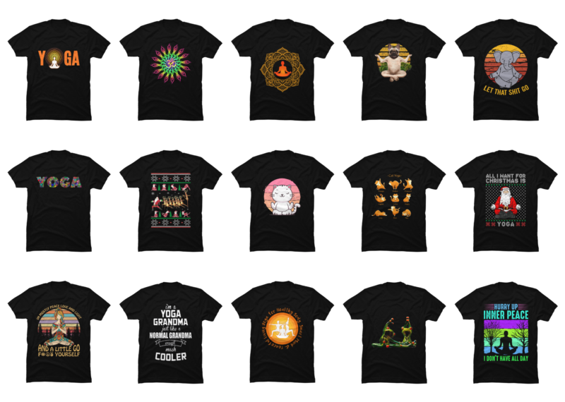 15 Yoga Shirt Designs Bundle For Commercial Use Part 3, Yoga T-shirt, Yoga png file, Yoga digital file, Yoga gift, Yoga download, Yoga design
