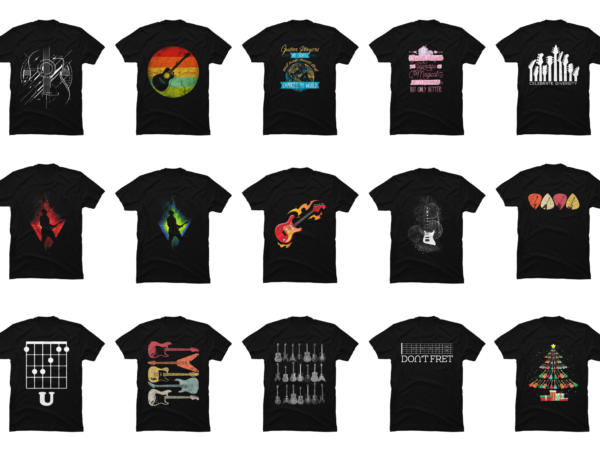 15 guitar shirt designs bundle for commercial use part 3, guitar t-shirt, guitar png file, guitar digital file, guitar gift, guitar download, guitar design dbh