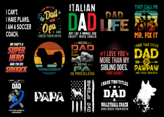15 Dad Shirt Designs Bundle For Commercial Use Part 3, Dad T-shirt, Dad png file, Dad digital file, Dad gift, Dad download, Dad design