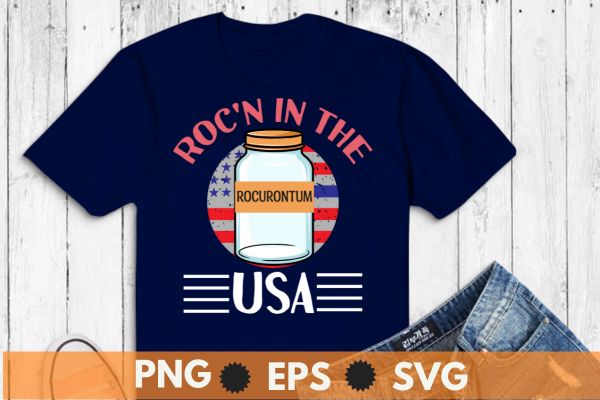 Roc’n in the usa funny american flag t shirt design vector, graphic, apparel, cool, font, grung