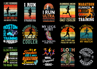 15 Marathon Shirt Designs Bundle For Commercial Use Part 3, Marathon T-shirt, Marathon png file, Marathon digital file, Marathon gift, Marathon download, Marathon design