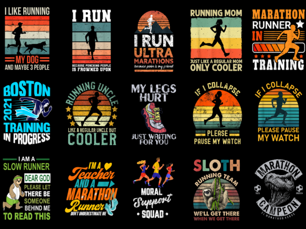15 marathon shirt designs bundle for commercial use part 3, marathon t-shirt, marathon png file, marathon digital file, marathon gift, marathon download, marathon design