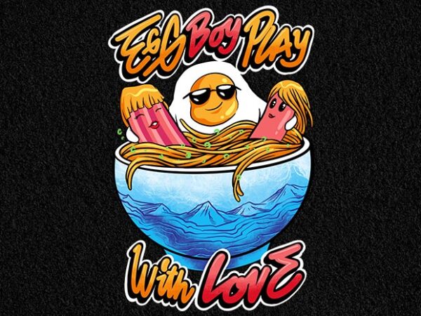 Play with love t shirt illustration
