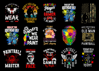 15 PaintBall Shirt Designs Bundle For Commercial Use Part 3, PaintBall T-shirt, PaintBall png file, PaintBall digital file, PaintBall gift, PaintBall download, PaintBall design
